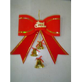 Red/ Gold Christmas Bow w/3 Bells (25 Cmx28 Cm)